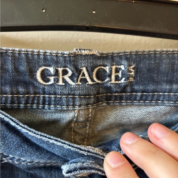Grace Blue Ankle Cropped Jeans - Picture 6 of 10
